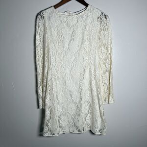 MM Couture Floral Lace Tunic Dress Open Back Women's Size Medium